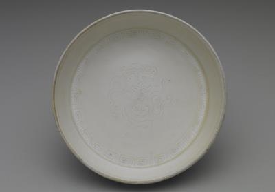 图片[3]-Dish in white glaze with incised dragon decoration, Ding ware, 11th-13th century, Northern Song to Jin dynasty-China Archive